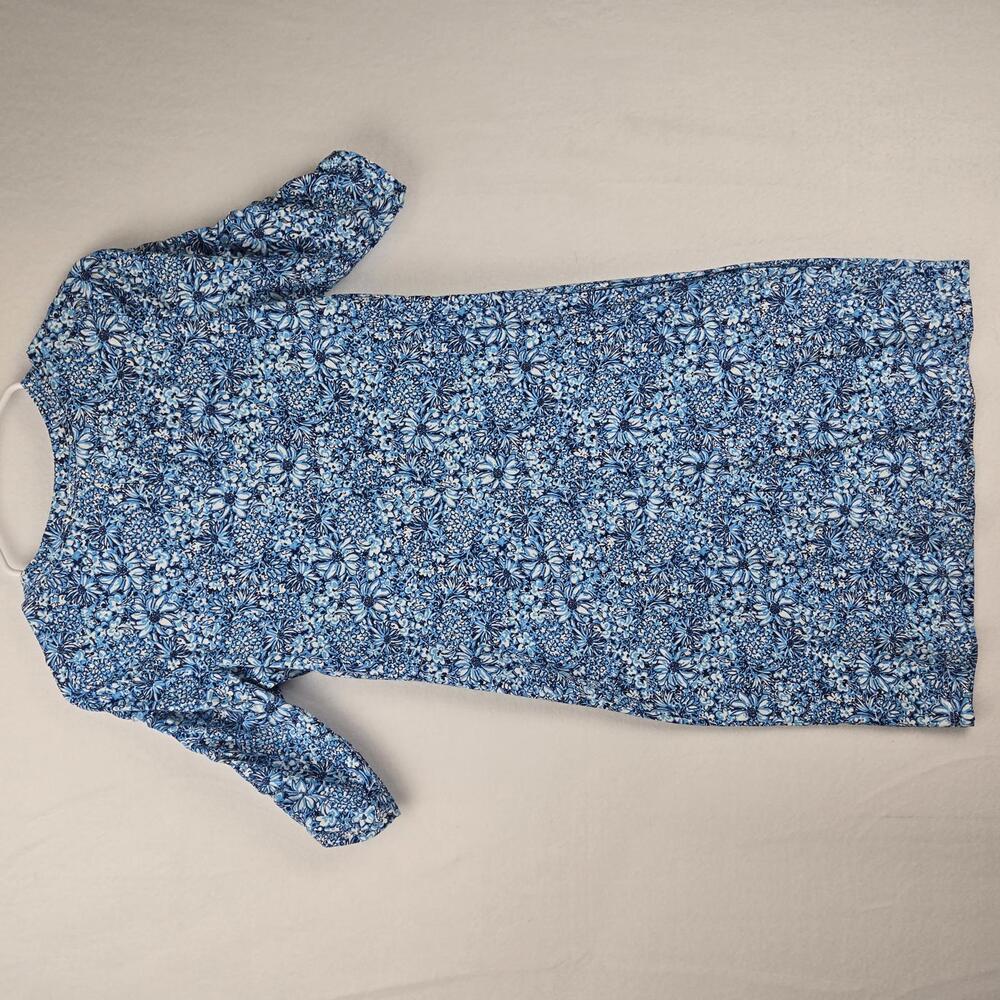 Lilly Pulitzer Dress Blue Blooming Together Flowers Size XS - Picture 3 of 9